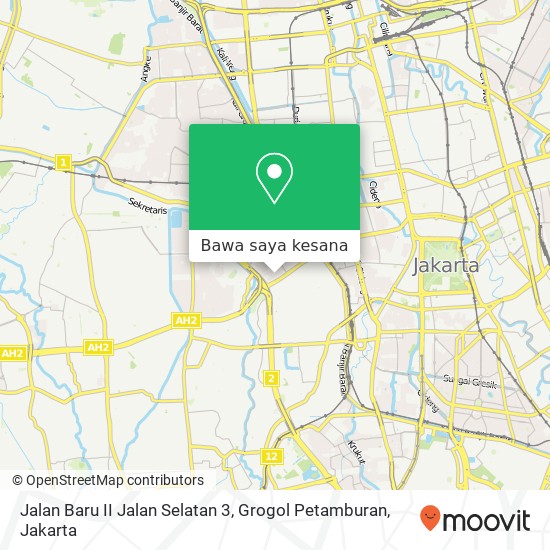 Peta Jalan Baru II Jalan Selatan 3, Grogol Petamburan