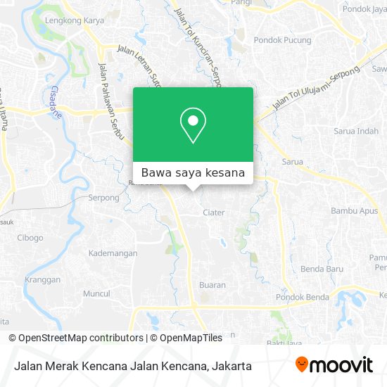 Peta Jalan Merak Kencana Jalan Kencana