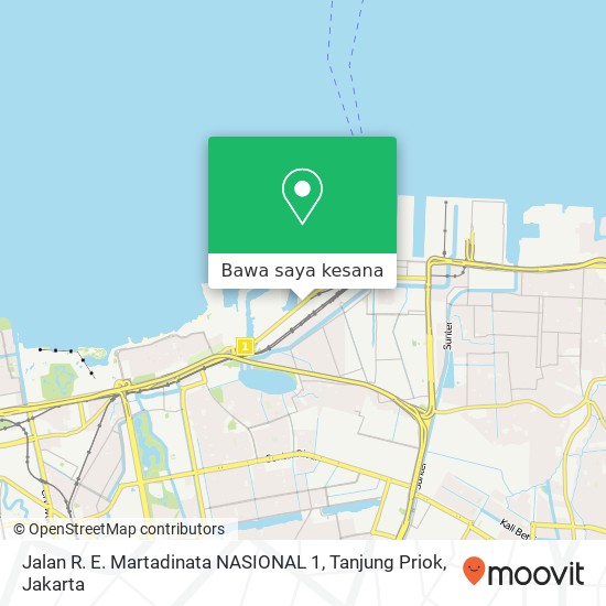 Peta Jalan R. E. Martadinata NASIONAL 1, Tanjung Priok