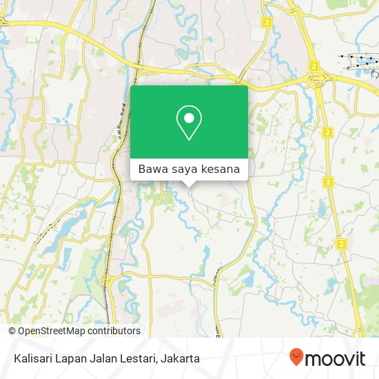 Peta Kalisari Lapan Jalan Lestari