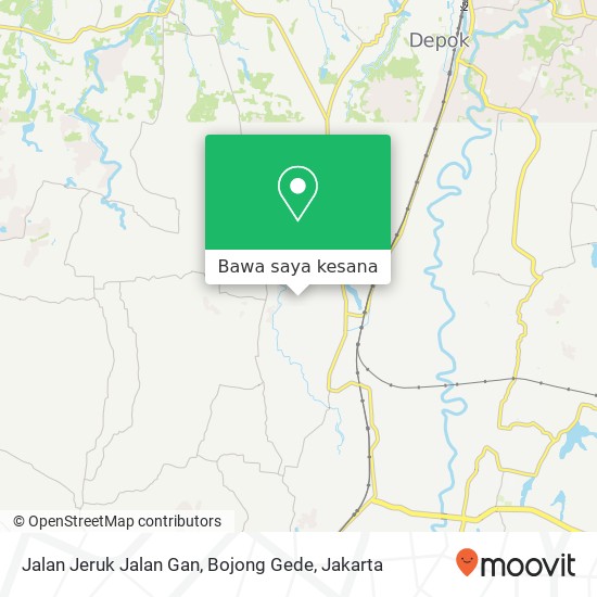 Peta Jalan Jeruk Jalan Gan, Bojong Gede