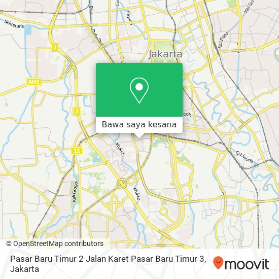 Peta Pasar Baru Timur 2 Jalan Karet Pasar Baru Timur 3