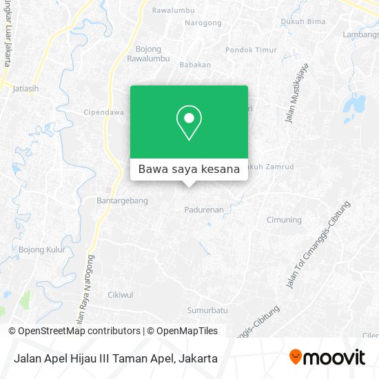 Peta Jalan Apel Hijau III Taman Apel