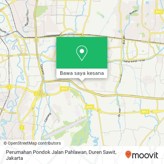 Peta Perumahan Pondok Jalan Pahlawan, Duren Sawit