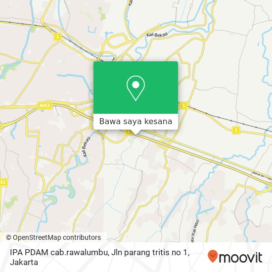 Peta IPA PDAM cab.rawalumbu, Jln parang tritis no 1