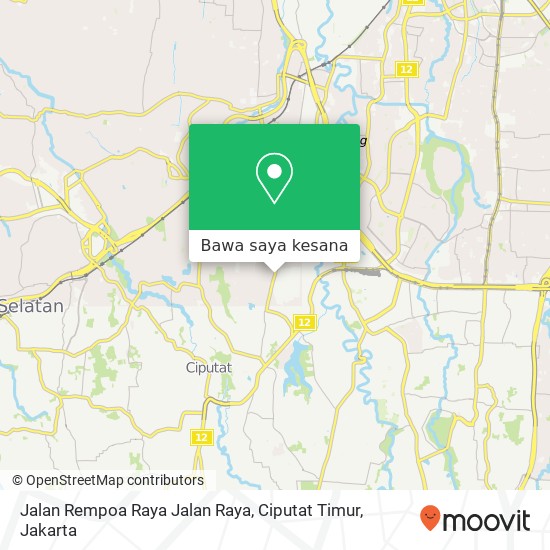 Peta Jalan Rempoa Raya Jalan Raya, Ciputat Timur