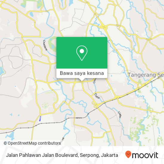 Peta Jalan Pahlawan Jalan Boulevard, Serpong