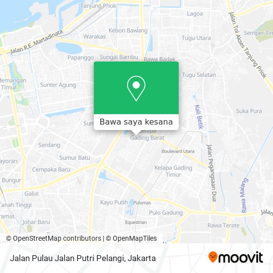 Peta Jalan Pulau Jalan Putri Pelangi