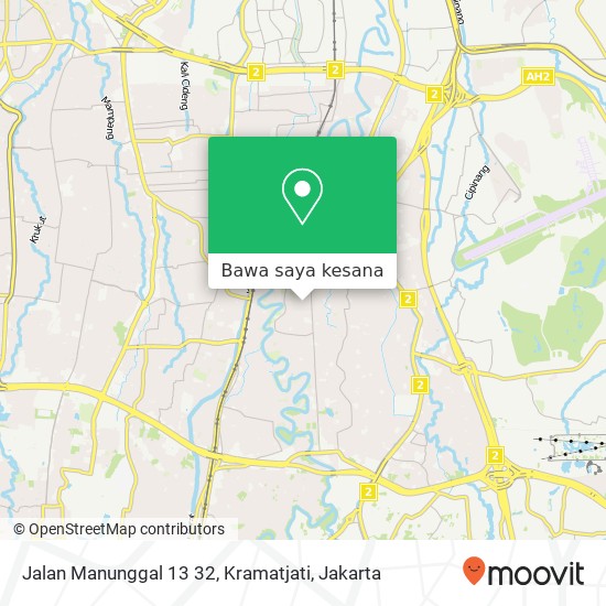 Peta Jalan Manunggal 13 32, Kramatjati