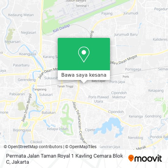 Peta Permata Jalan Taman Royal 1 Kavling Cemara Blok C