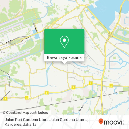 Peta Jalan Puri Gardena Utara Jalan Gardena Utama, Kalideres