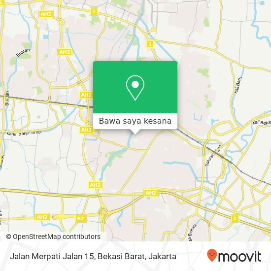 Peta Jalan Merpati Jalan 15, Bekasi Barat