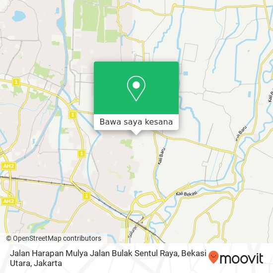 Peta Jalan Harapan Mulya Jalan Bulak Sentul Raya, Bekasi Utara