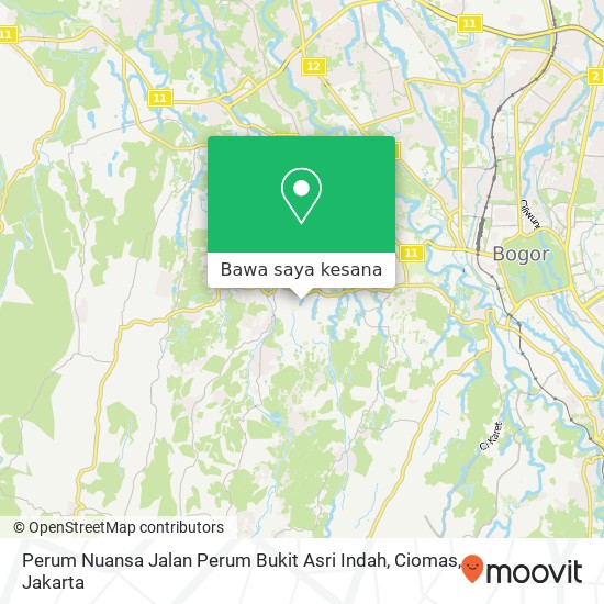 Peta Perum Nuansa Jalan Perum Bukit Asri Indah, Ciomas