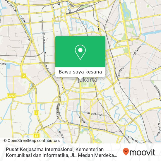 Peta Pusat Kerjasama Internasional, Kementerian Komunikasi dan Informatika, JL. Medan Merdeka Barat No.9 Jakarta Pusat