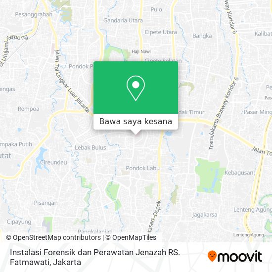 Peta Instalasi Forensik dan Perawatan Jenazah RS. Fatmawati
