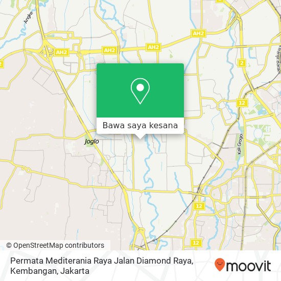 Peta Permata Mediterania Raya Jalan Diamond Raya, Kembangan