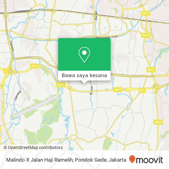 Peta Malindo X Jalan Haji Ramelih, Pondok Gede