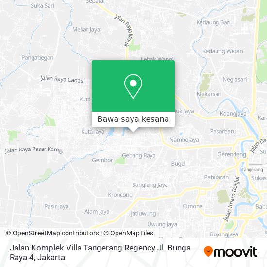 Peta Jalan Komplek Villa Tangerang Regency Jl. Bunga Raya 4