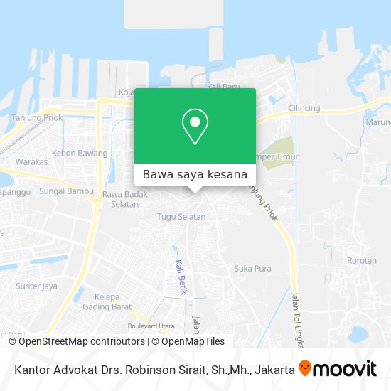 Peta Kantor Advokat Drs. Robinson Sirait, Sh.,Mh.