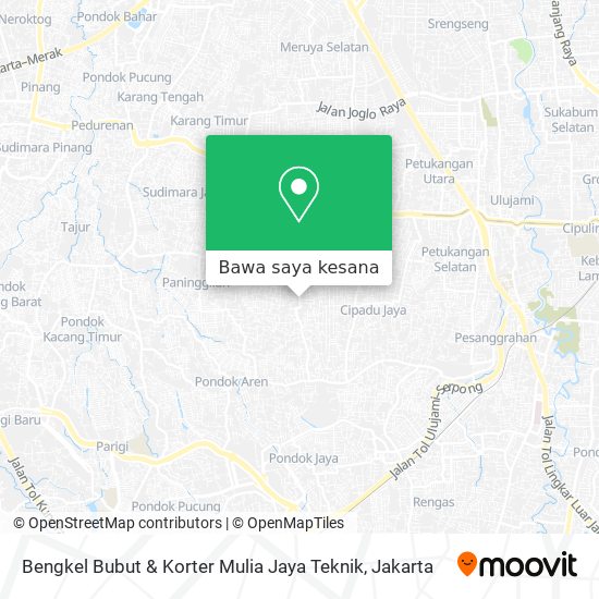 Peta Bengkel Bubut & Korter Mulia Jaya Teknik