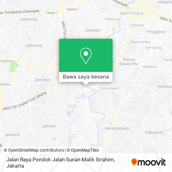 Peta Jalan Raya Pondok Jalan Sunan Malik Ibrahim