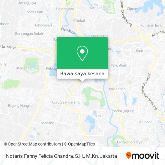 Peta Notaris Fanny Felicia Chandra, S.H., M.Kn