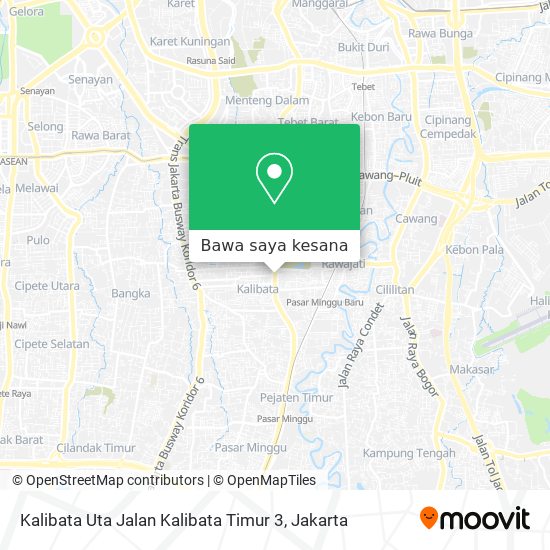 Peta Kalibata Uta Jalan Kalibata Timur 3