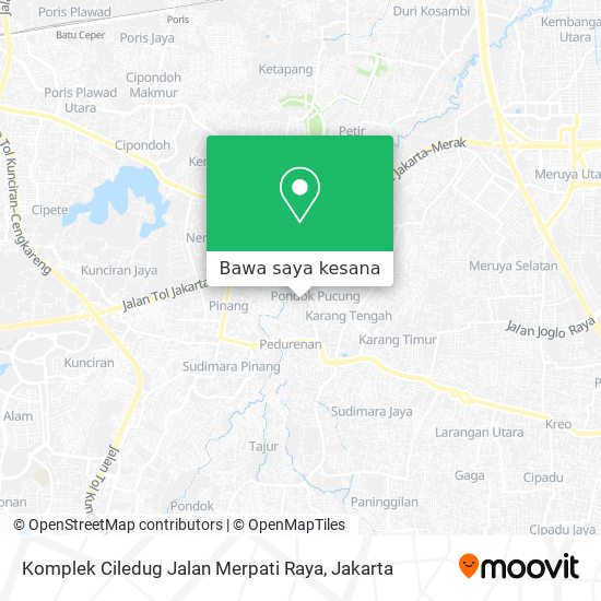 Peta Komplek Ciledug Jalan Merpati Raya