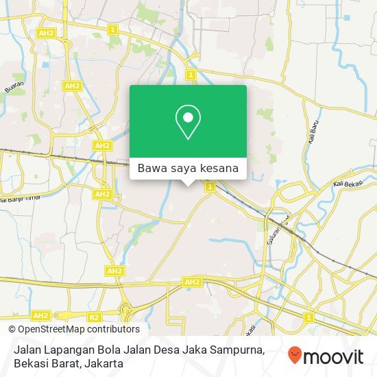 Peta Jalan Lapangan Bola Jalan Desa Jaka Sampurna, Bekasi Barat