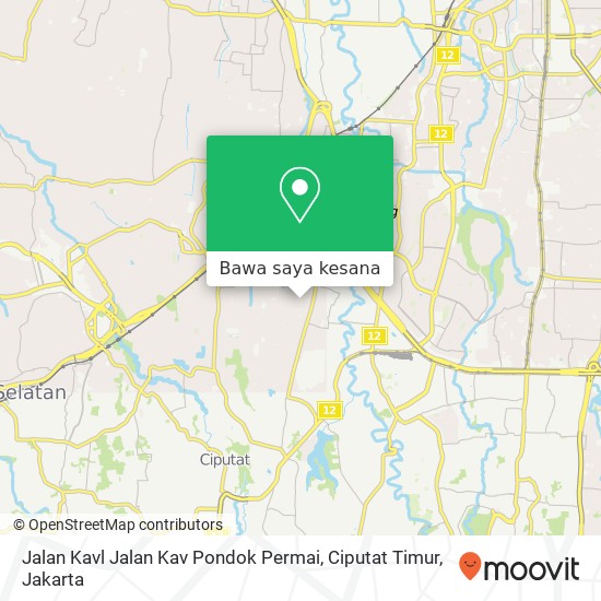 Peta Jalan Kavl Jalan Kav Pondok Permai, Ciputat Timur