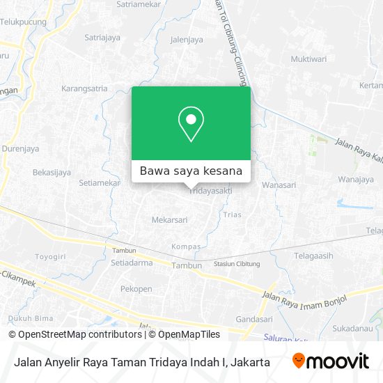 Peta Jalan Anyelir Raya Taman Tridaya Indah I