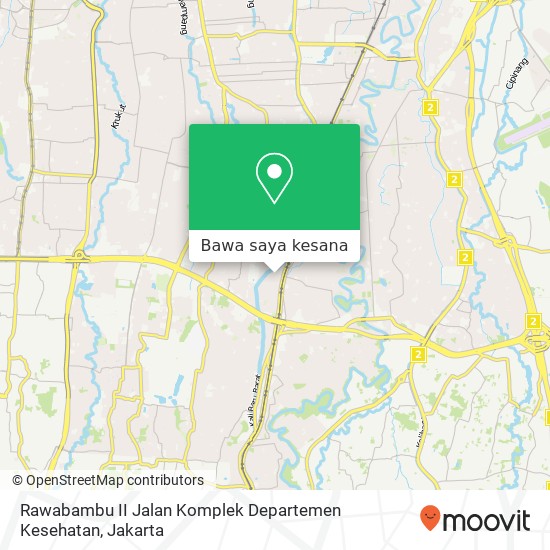 Peta Rawabambu II Jalan Komplek Departemen Kesehatan