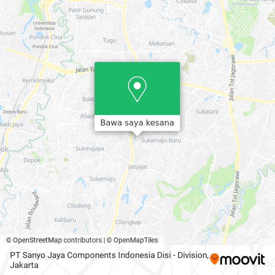 Peta PT Sanyo Jaya Components Indonesia Disi - Division