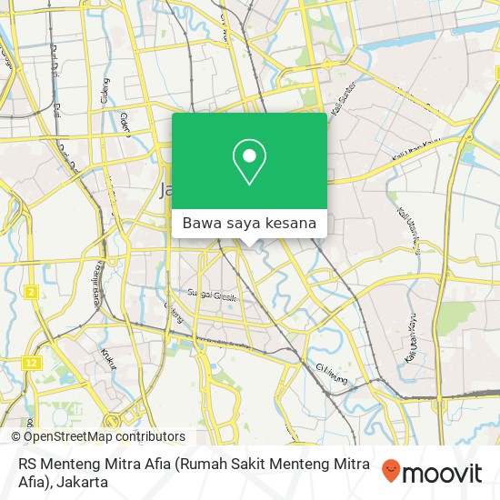 Peta RS Menteng Mitra Afia (Rumah Sakit Menteng Mitra Afia)