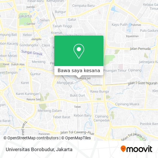 Peta Universitas Borobudur