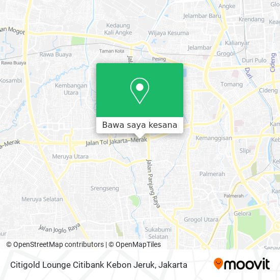 Peta Citigold Lounge Citibank Kebon Jeruk