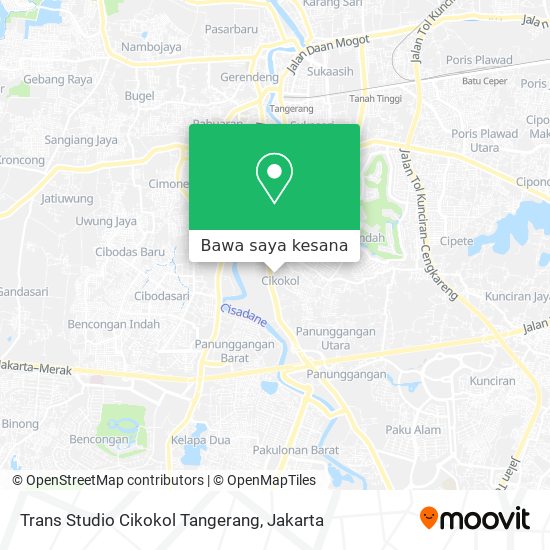 Peta Trans Studio Cikokol Tangerang