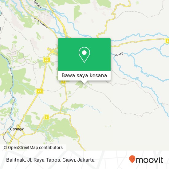 Peta Balitnak, Jl. Raya Tapos, Ciawi