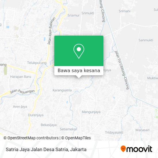 Peta Satria Jaya Jalan Desa Satria