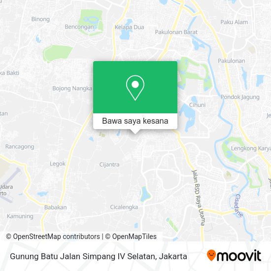 Peta Gunung Batu Jalan Simpang IV Selatan, Pagedangan