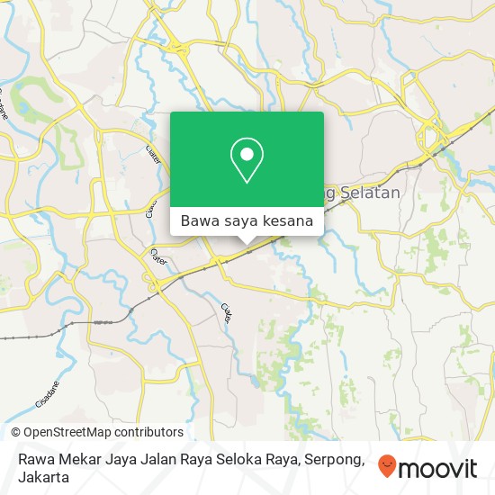 Peta Rawa Mekar Jaya Jalan Raya Seloka Raya, Serpong