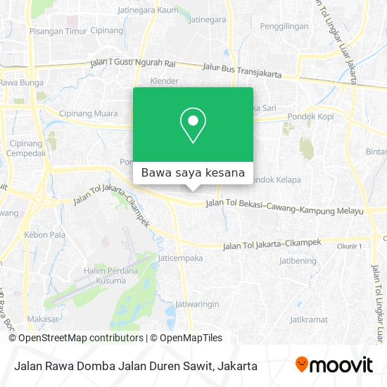 Peta Jalan Rawa Domba Jalan Duren Sawit