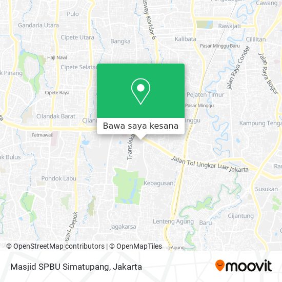 Peta Masjid SPBU Simatupang