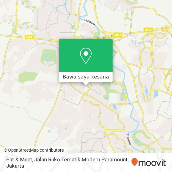 Peta Eat & Meet, Jalan Ruko Tematik Modern Paramount