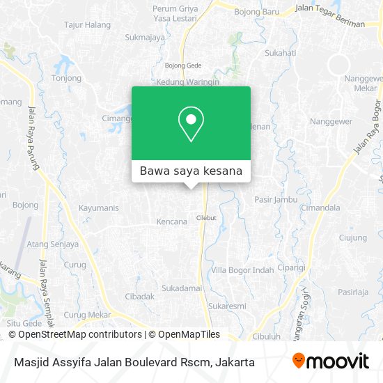 Peta Masjid Assyifa Jalan Boulevard Rscm