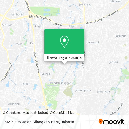 Peta SMP 196 Jalan Cilangkap Baru