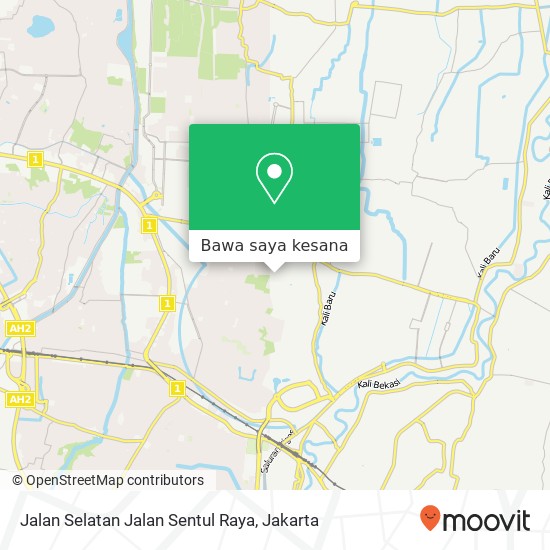 Peta Jalan Selatan Jalan Sentul Raya