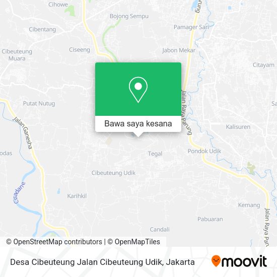 Peta Desa Cibeuteung Jalan Cibeuteung Udik