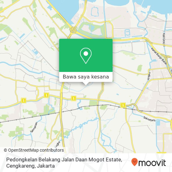 Peta Pedongkelan Belakang Jalan Daan Mogot Estate, Cengkareng